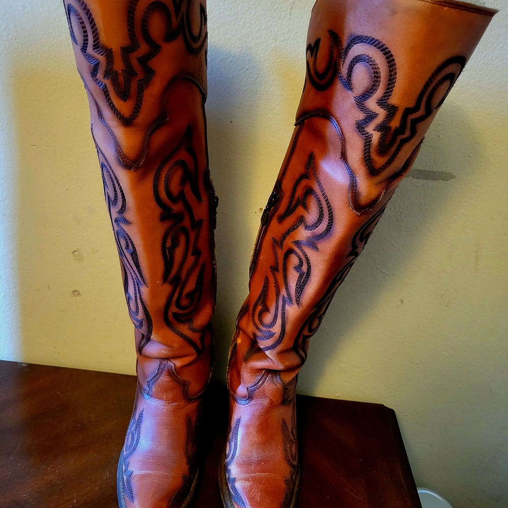 Dan Post Brown Over the Knee Boots